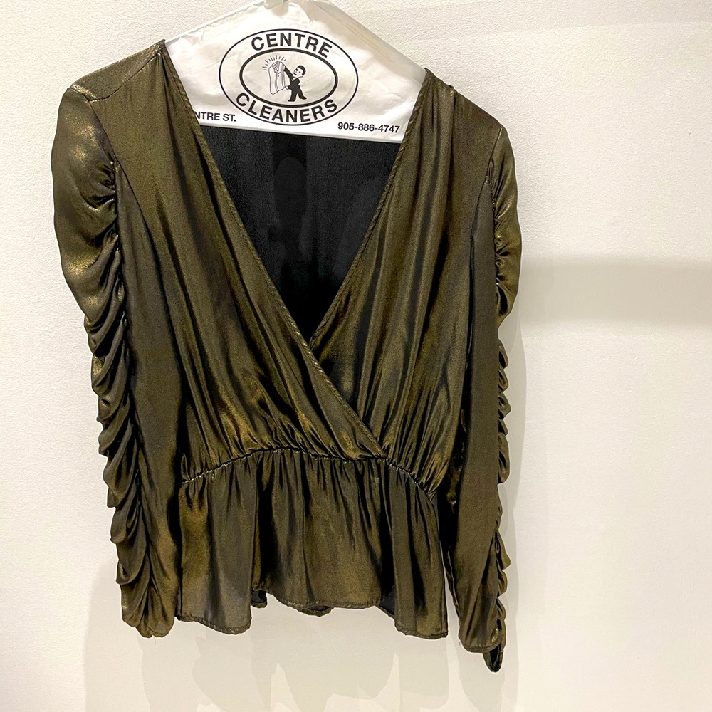 Zara size small gold top